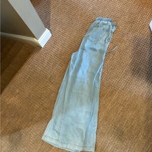 Light Blue Wide Leg Pants